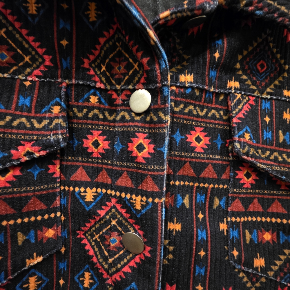 Savannah Jane Tribal Patterned Jacket with Button Closure